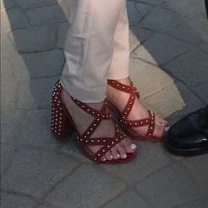 Steve Madden rust color studded heels